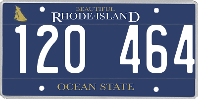 RI license plate 120464