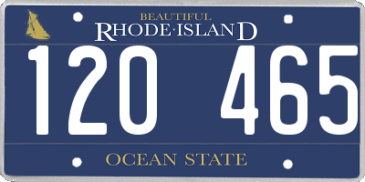 RI license plate 120465