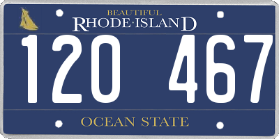 RI license plate 120467