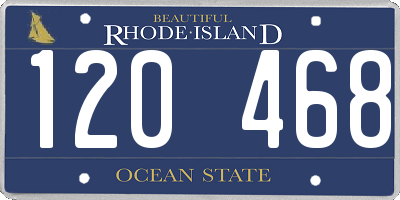 RI license plate 120468
