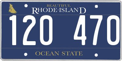 RI license plate 120470