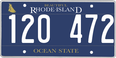 RI license plate 120472