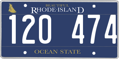 RI license plate 120474