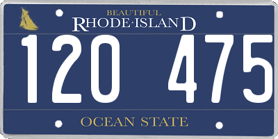 RI license plate 120475