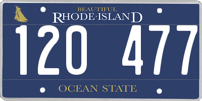 RI license plate 120477
