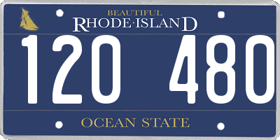 RI license plate 120480