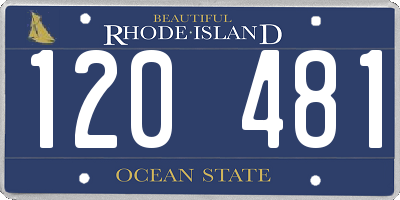 RI license plate 120481
