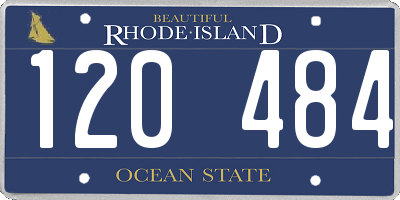 RI license plate 120484