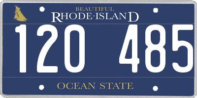 RI license plate 120485