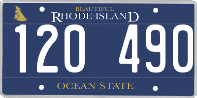 RI license plate 120490