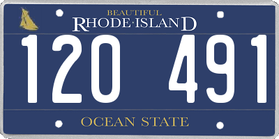 RI license plate 120491