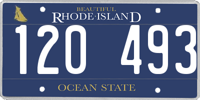 RI license plate 120493