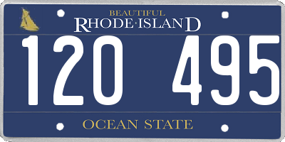 RI license plate 120495
