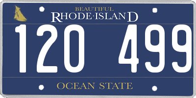 RI license plate 120499
