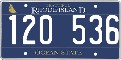 RI license plate 120536