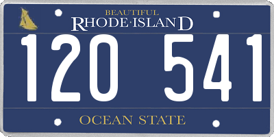 RI license plate 120541