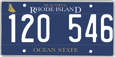 RI license plate 120546
