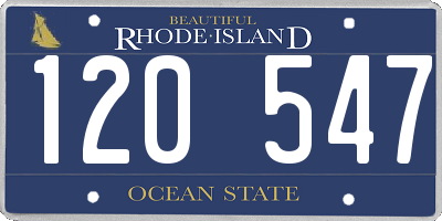 RI license plate 120547