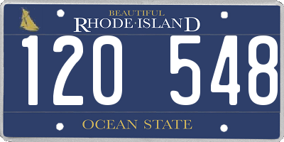 RI license plate 120548