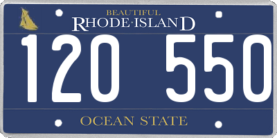 RI license plate 120550