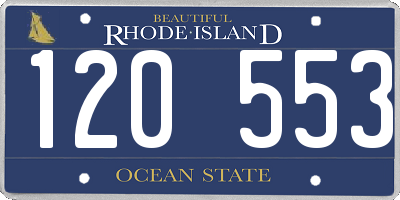 RI license plate 120553