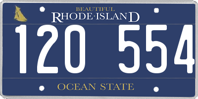 RI license plate 120554