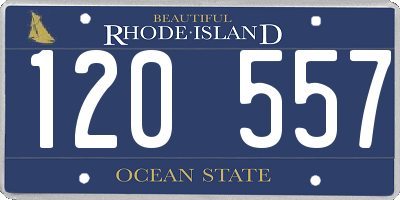 RI license plate 120557