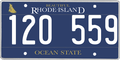 RI license plate 120559