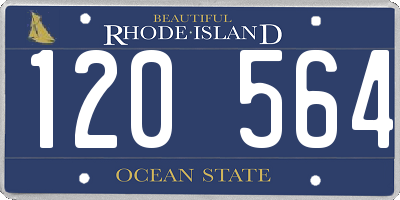 RI license plate 120564