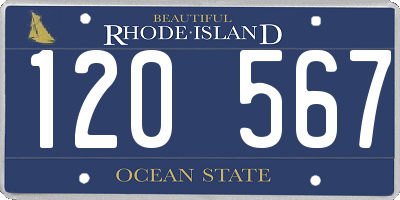 RI license plate 120567