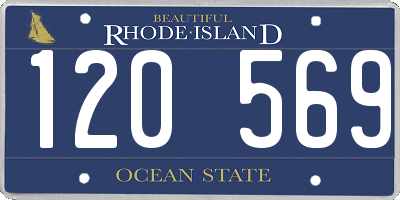 RI license plate 120569