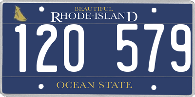 RI license plate 120579