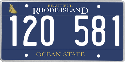 RI license plate 120581