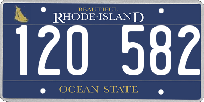 RI license plate 120582