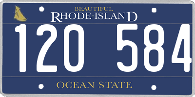 RI license plate 120584