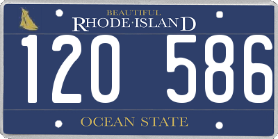 RI license plate 120586