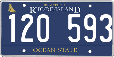 RI license plate 120593
