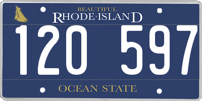 RI license plate 120597