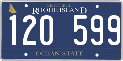 RI license plate 120599