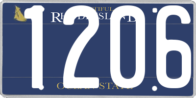 RI license plate 1206