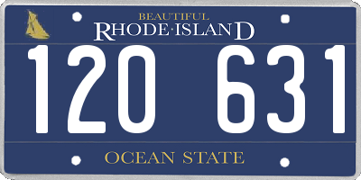 RI license plate 120631