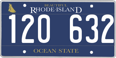 RI license plate 120632