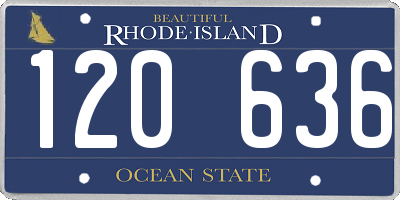 RI license plate 120636