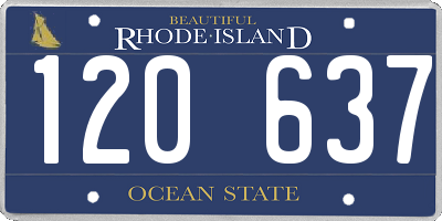 RI license plate 120637