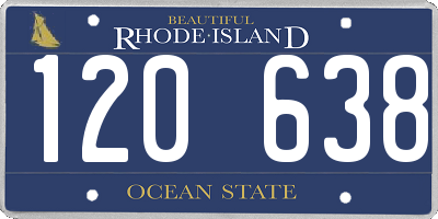 RI license plate 120638