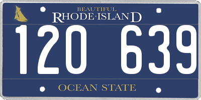 RI license plate 120639