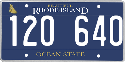 RI license plate 120640
