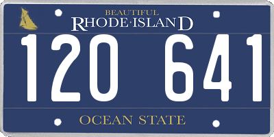RI license plate 120641