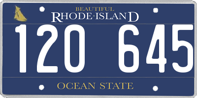 RI license plate 120645