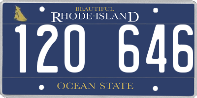 RI license plate 120646